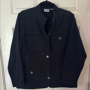 Chico's 100% cotton Black Jean Jacket.